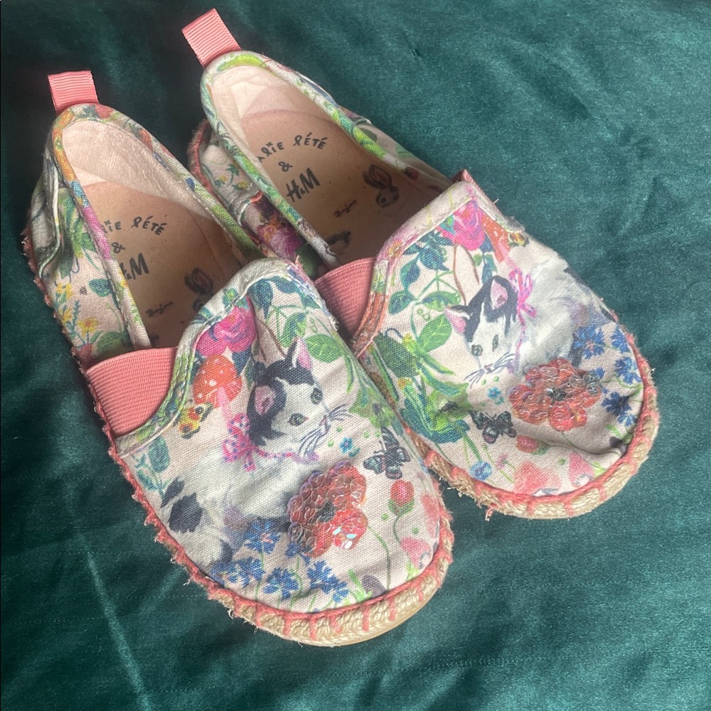 H&M Kids’ Flats with Nathalie Lete Cat Artwork